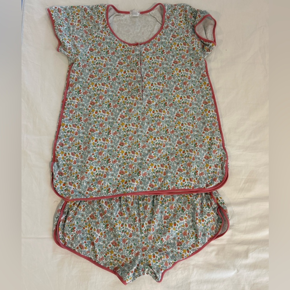 Lake Pink Maternity Floral Pajama Set